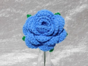 Crochet Rose - Powder Blue